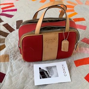 Red Coach travel bag